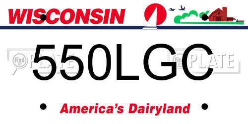 550LGC Wisconsin License Plate