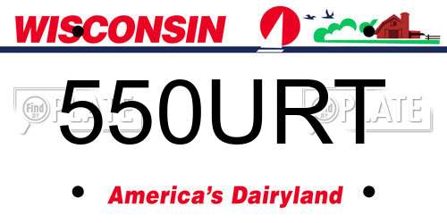 550URT Wisconsin License Plate
