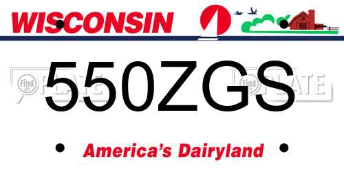 550ZGS Wisconsin License Plate