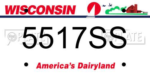 5517SS Wisconsin License Plate