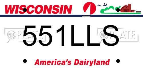 551LLS Wisconsin License Plate