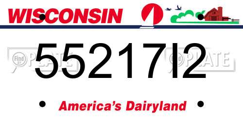 55217I2 Wisconsin License Plate