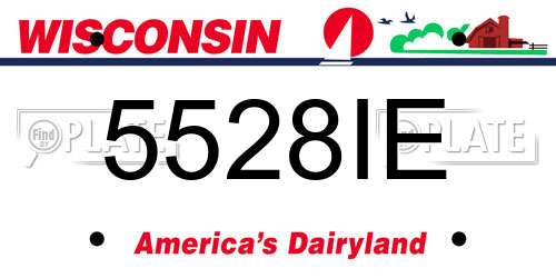 5528IE Wisconsin License Plate