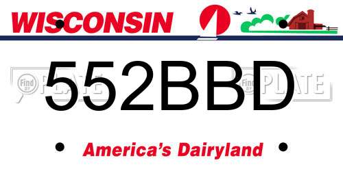 552BBD Wisconsin License Plate
