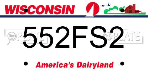 552FS2 Wisconsin License Plate