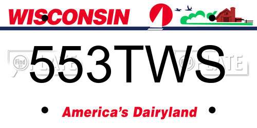 553TWS Wisconsin License Plate