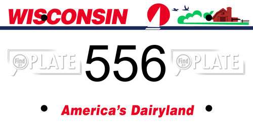 556 Wisconsin License Plate