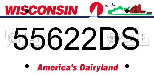 55622DS Wisconsin License Plate