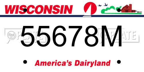 55678M Wisconsin License Plate