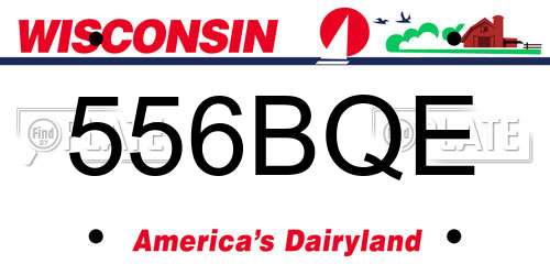 556BQE Wisconsin License Plate