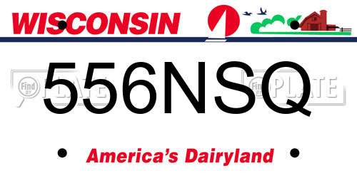 556NSQ Wisconsin License Plate