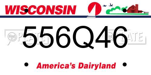 556Q46 Wisconsin License Plate