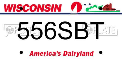 556SBT Wisconsin License Plate