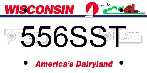 556SST Wisconsin License Plate