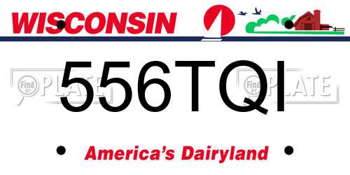 556TQI Wisconsin License Plate