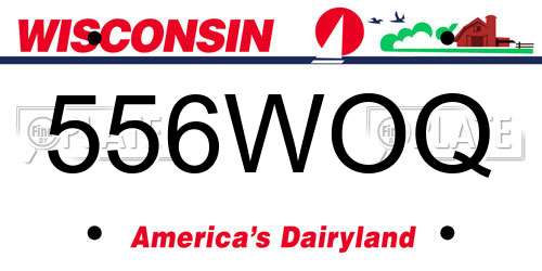 556WOQ Wisconsin License Plate