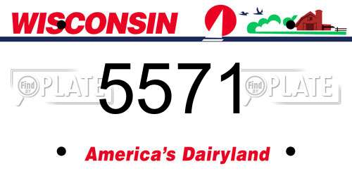 5571 Wisconsin License Plate