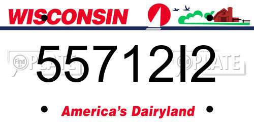 55712I2 Wisconsin License Plate
