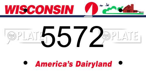5572 Wisconsin License Plate