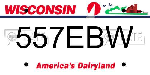 557EBW Wisconsin License Plate