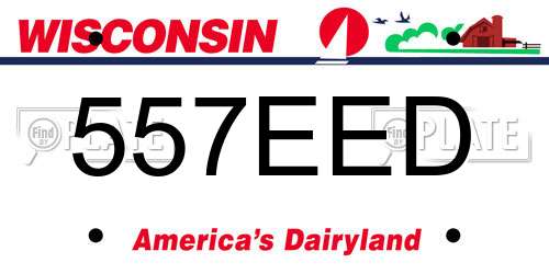 557EED Wisconsin License Plate
