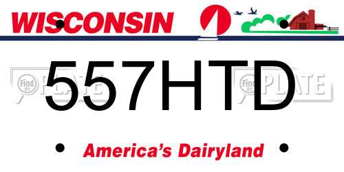 557HTD Wisconsin License Plate