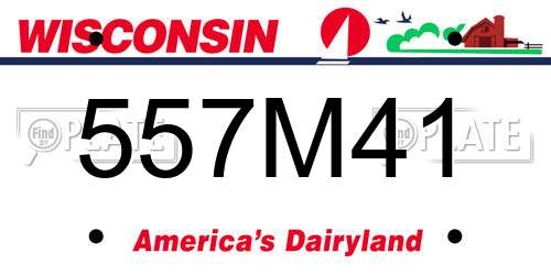 557M41 Wisconsin License Plate