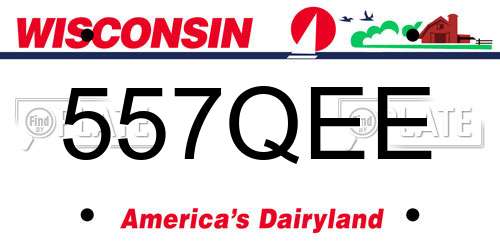 557QEE Wisconsin License Plate