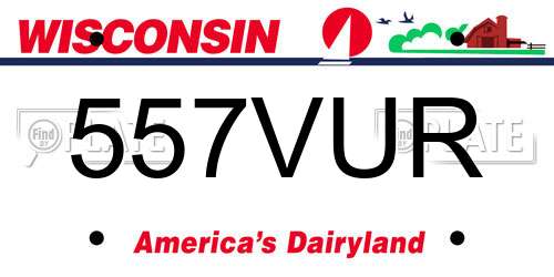 557VUR Wisconsin License Plate
