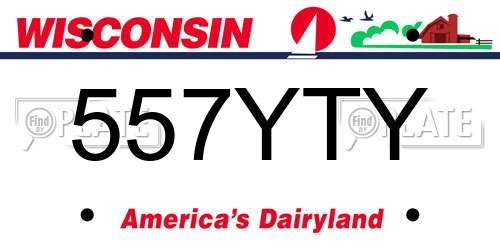 557YTY Wisconsin License Plate
