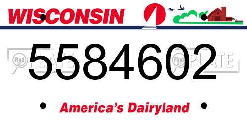 5584602 Wisconsin License Plate