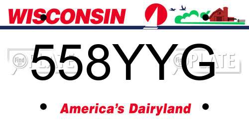558YYG Wisconsin License Plate