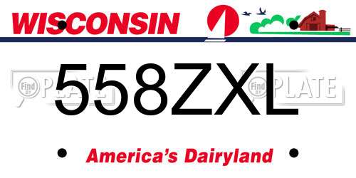 558ZXL Wisconsin License Plate