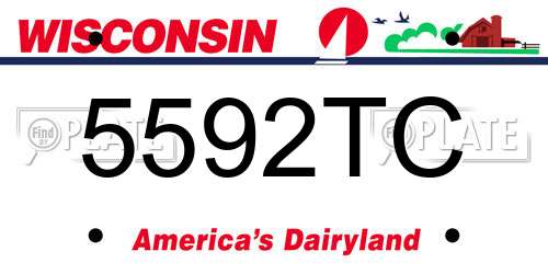 5592TC Wisconsin License Plate