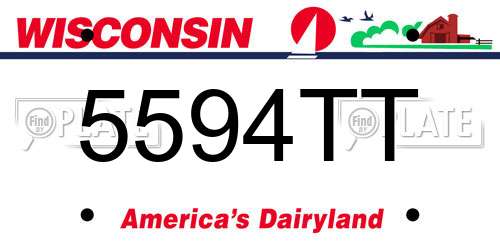 5594TT Wisconsin License Plate