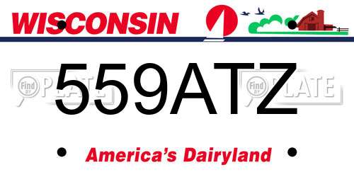 559ATZ Wisconsin License Plate