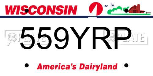559YRP Wisconsin License Plate