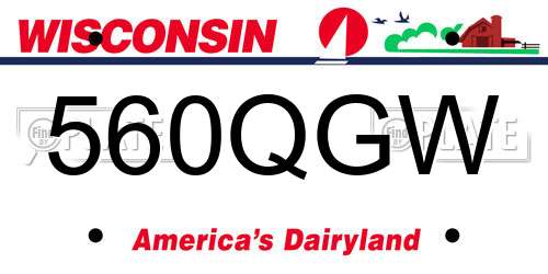 560QGW Wisconsin License Plate