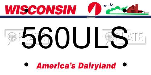560ULS Wisconsin License Plate
