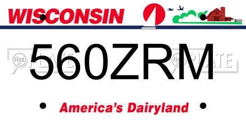 560ZRM Wisconsin License Plate