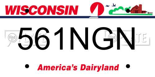 561NGN Wisconsin License Plate