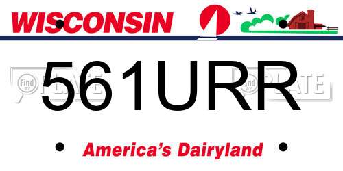 561URR Wisconsin License Plate