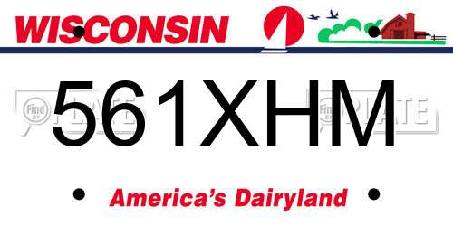 561XHM Wisconsin License Plate