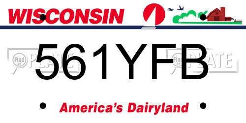 561YFB Wisconsin License Plate
