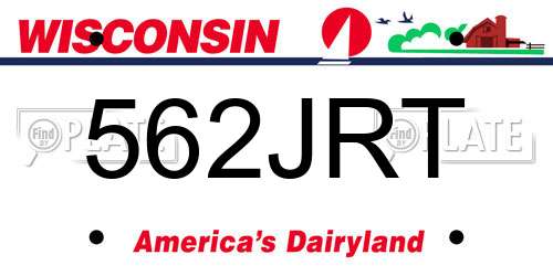 562JRT Wisconsin License Plate