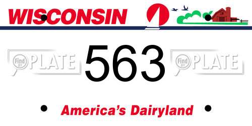563 Wisconsin License Plate