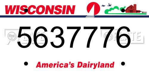 5637776 Wisconsin License Plate