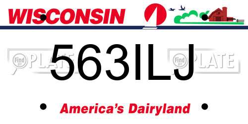563ILJ Wisconsin License Plate