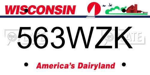 563WZK Wisconsin License Plate