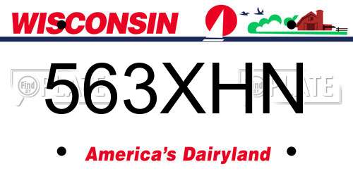 563XHN Wisconsin License Plate